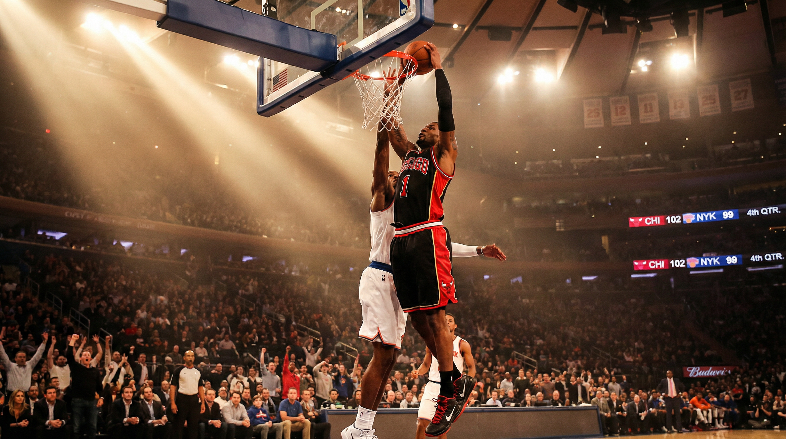 篮球比赛精彩瞬间